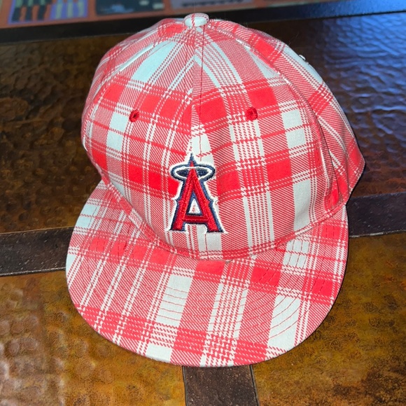 Angels 50th Anniversary 2011 MLB Plaid Flat-bill Baseball Cap Chronic Tacos - Picture 1 of 9
